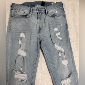 H&M Light Blue Distressed Skinny Jeans